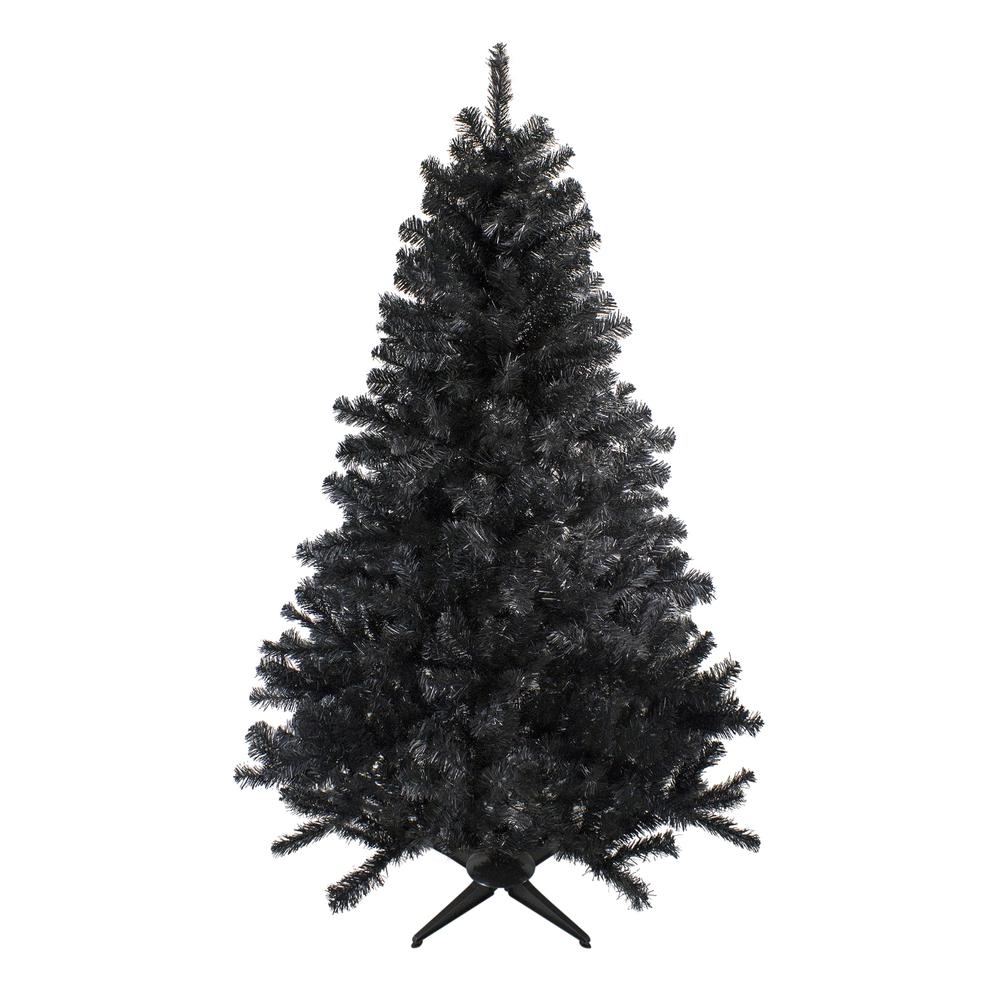 7' Black Colorado Spruce Artificial Halloween Tree - Unlit. Picture 1
