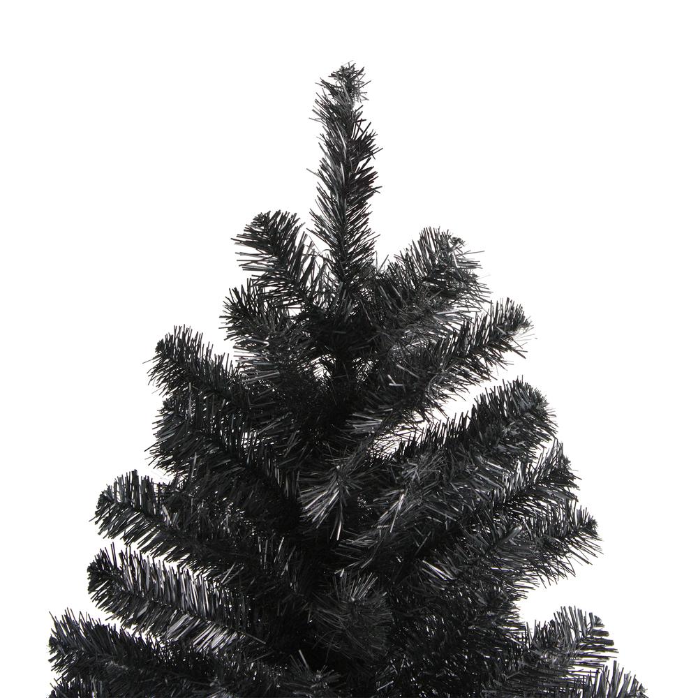 7' Black Colorado Spruce Artificial Halloween Tree - Unlit. Picture 3