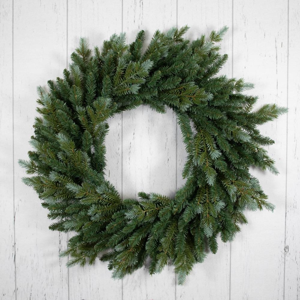 Blue Spruce Artificial Christmas Wreath  24-Inch  Unlit. Picture 6