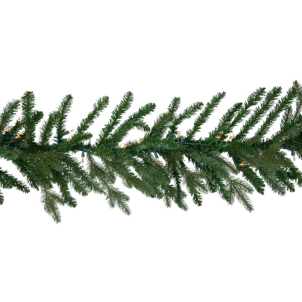 Real Touch Grande Spruce Artificial Christmas Garland - 9' x 14" - Clear Lights. Picture 6