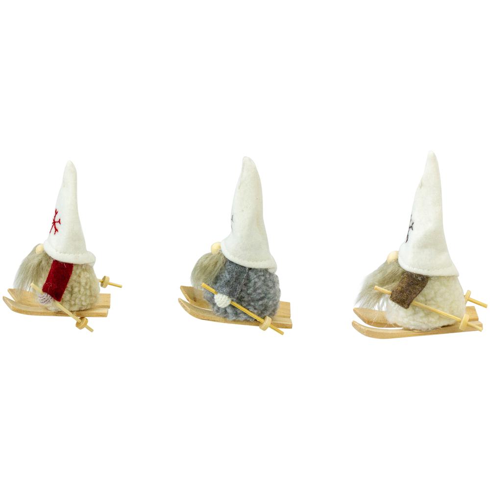 Set of 3 Skiing Gnomes Christmas Ornaments 4.5". Picture 6
