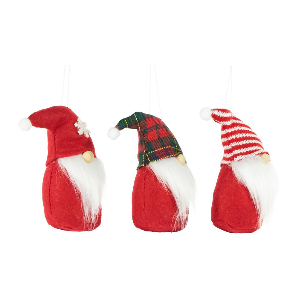 Set of 3 Gnomes Plush Christmas Figures 4.5". Picture 6