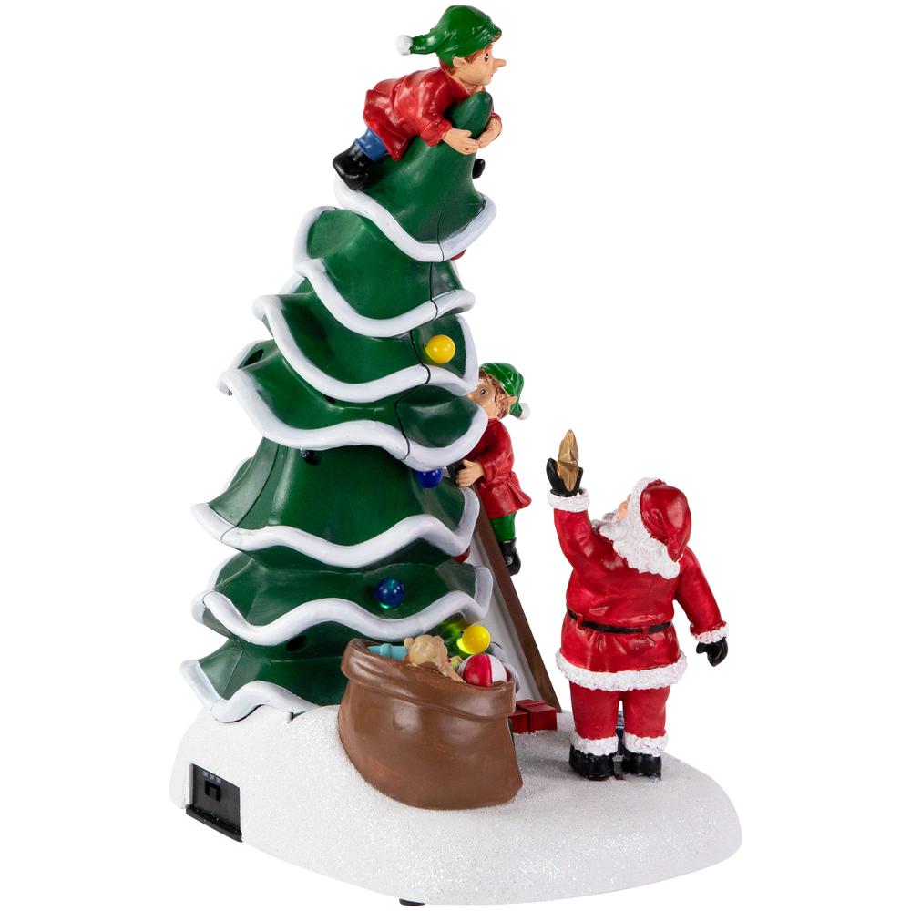 12" LED Lighted Animated and Musical Santa's Helpers Christmas Figurine. Picture 6