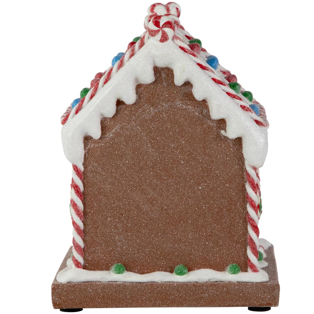 7.5" Pre-Lit LED Gingerbread Candy House Christmas Decoration. Picture 6