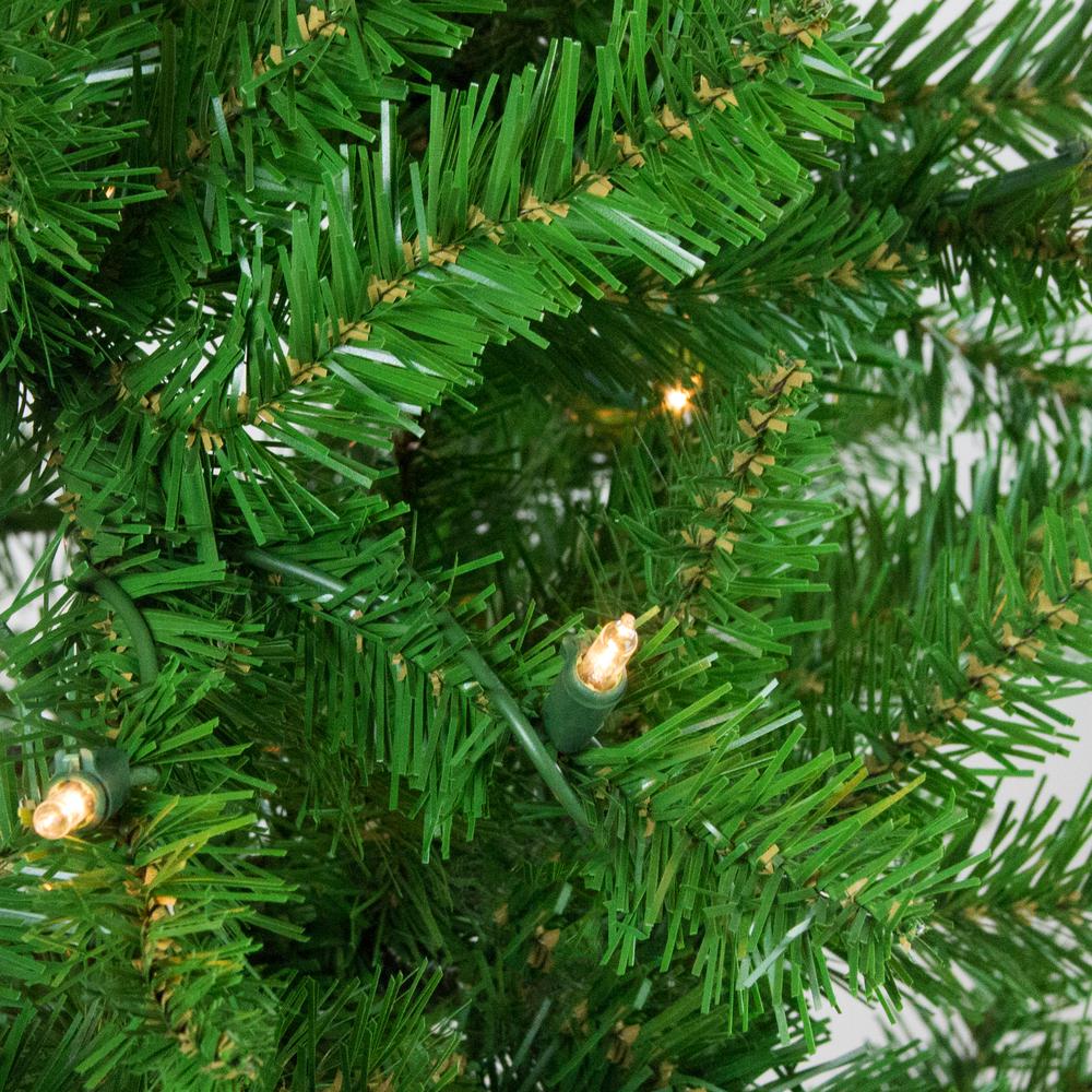 6.5' Pre-Lit Pencil River Fir Artificial Christmas Tree - Clear Lights. Picture 2