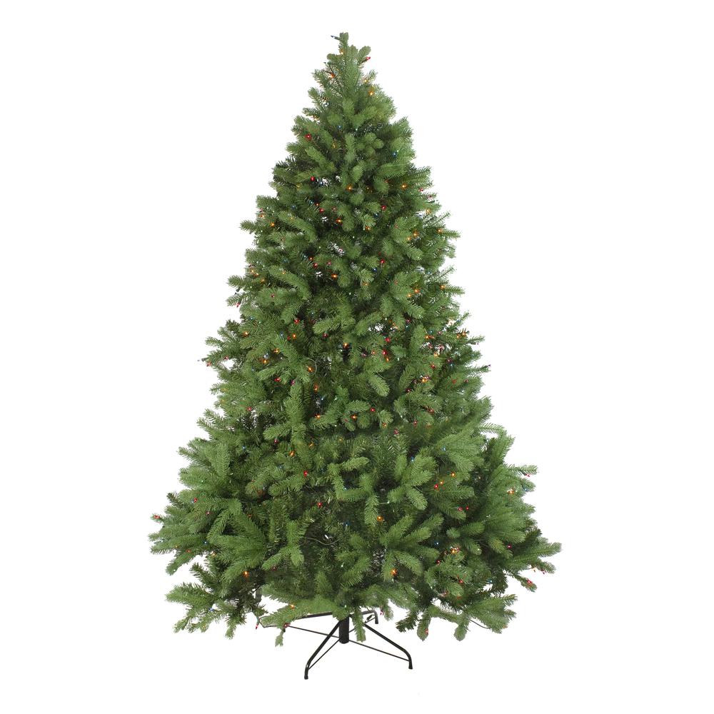 7.5' Pre-Lit Noble Fir Full Artificial Christmas Tree - Multi-Color Lights. The main picture.
