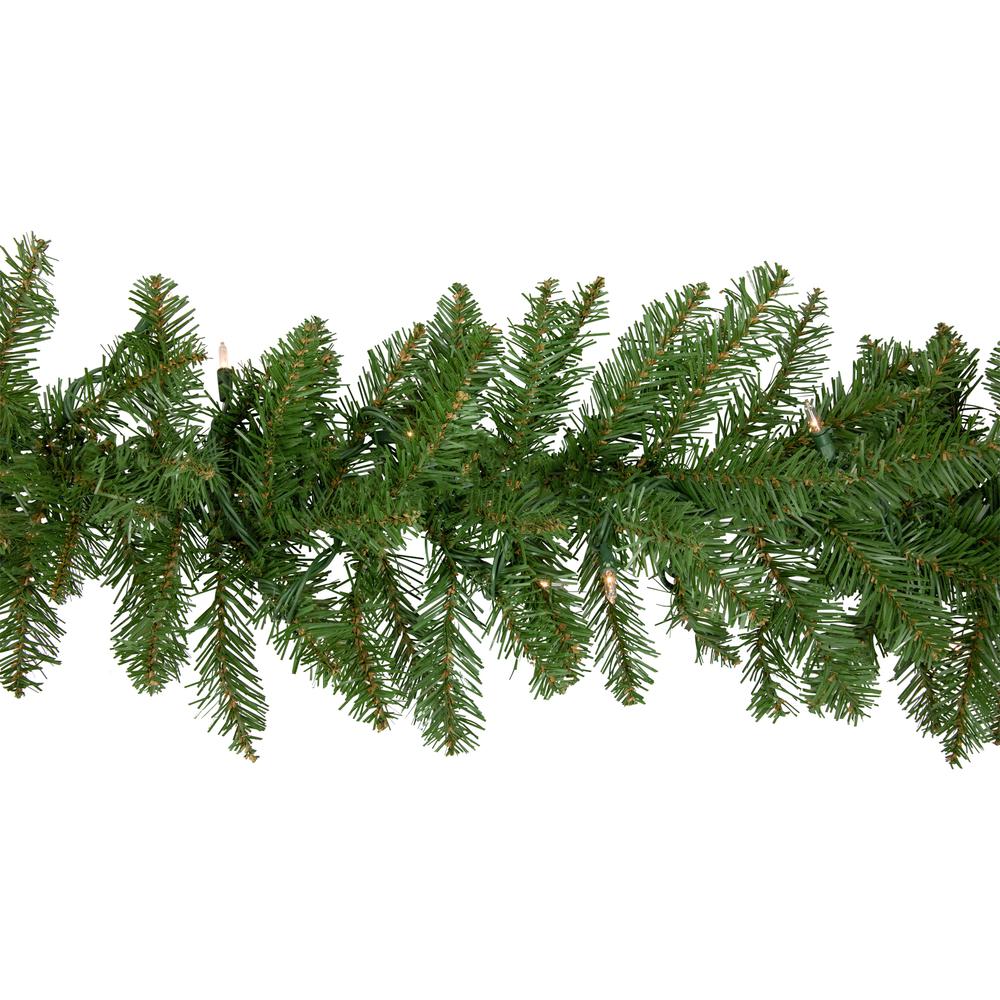 9' x 10" Pre-Lit Northern Pine Artificial Christmas Garland  Clear Lights. Picture 6