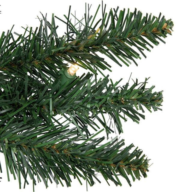 50' x 12" Commercial Buffalo Fir Christmas Garland- Warm White LED Lights. Picture 2