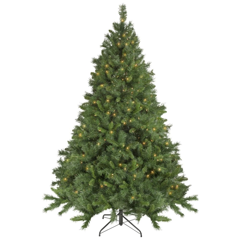 7.5' Pre-Lit Chatham Pine Artificial Christmas Tree  Clear Lights. Picture 1