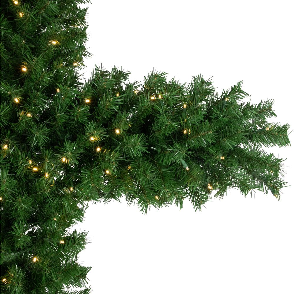 7' Pre-Lit Artificial Pine Christmas Cross - Warm White LED Lights. Picture 6