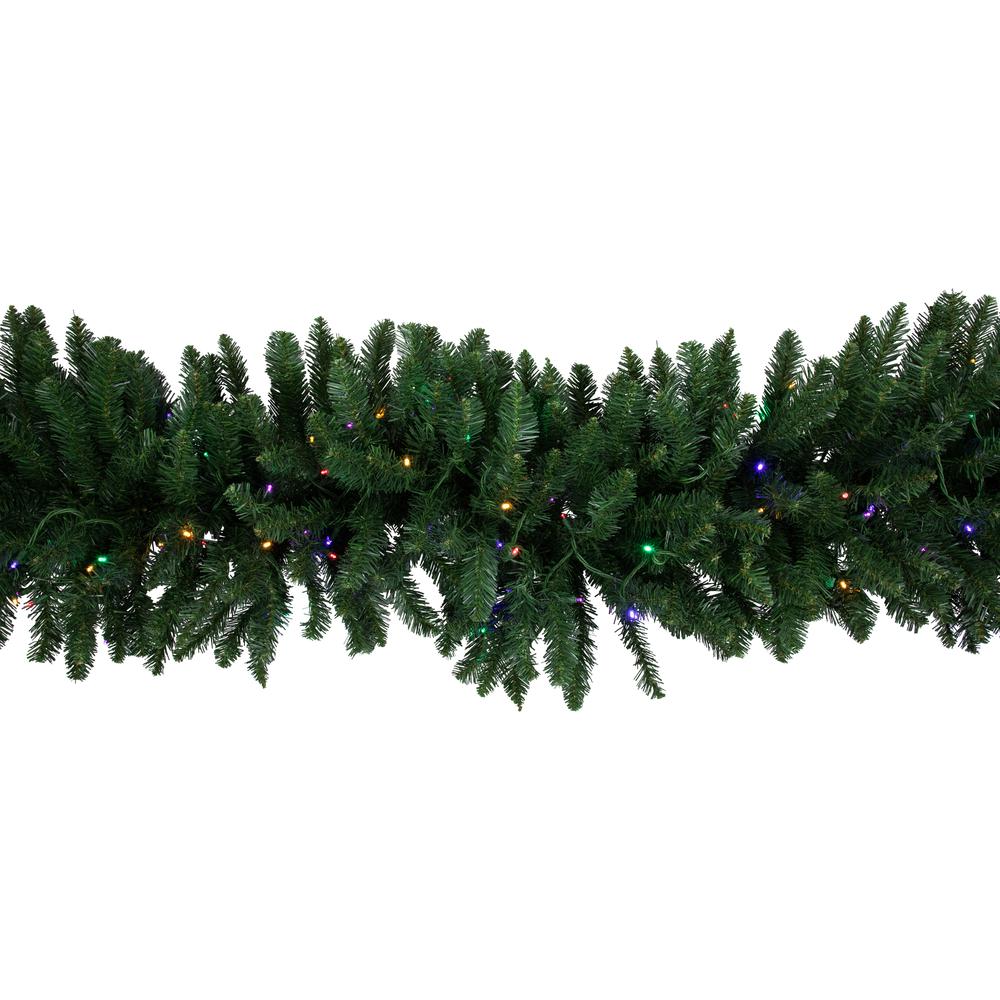25' x 20" Buffalo Fir Artificial Christmas Garland - Multi-Color LED Lights. Picture 6