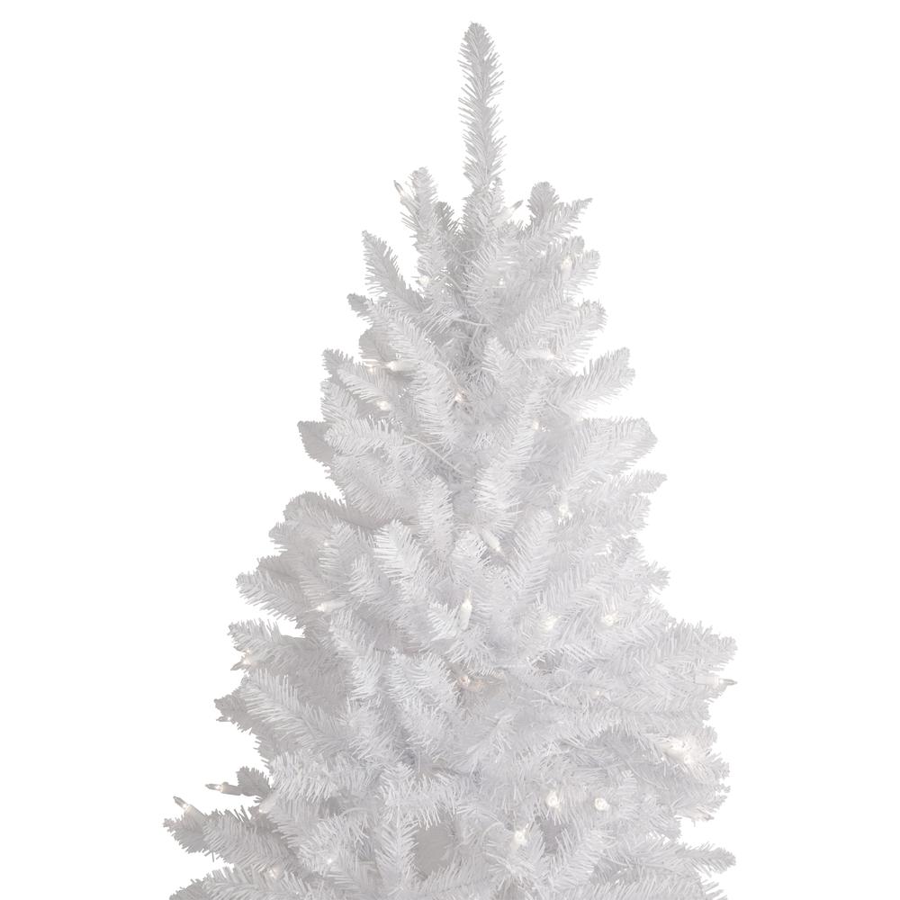 9' Pre-Lit Rapids White Pine Pencil Artificial Christmas Tree  Clear Lights. Picture 2