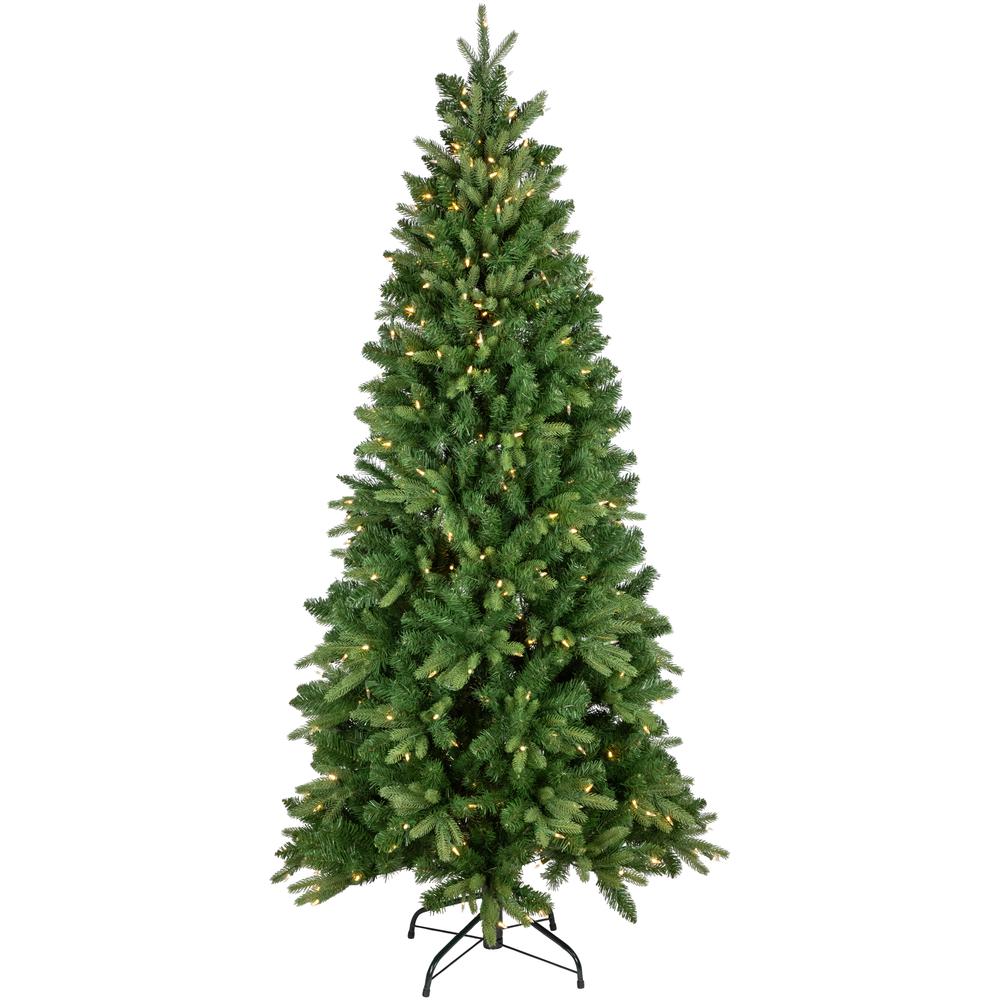 Frasier Fir Slim Christmas Tree - 6.5' - Dual Color LED Lights. Picture 2