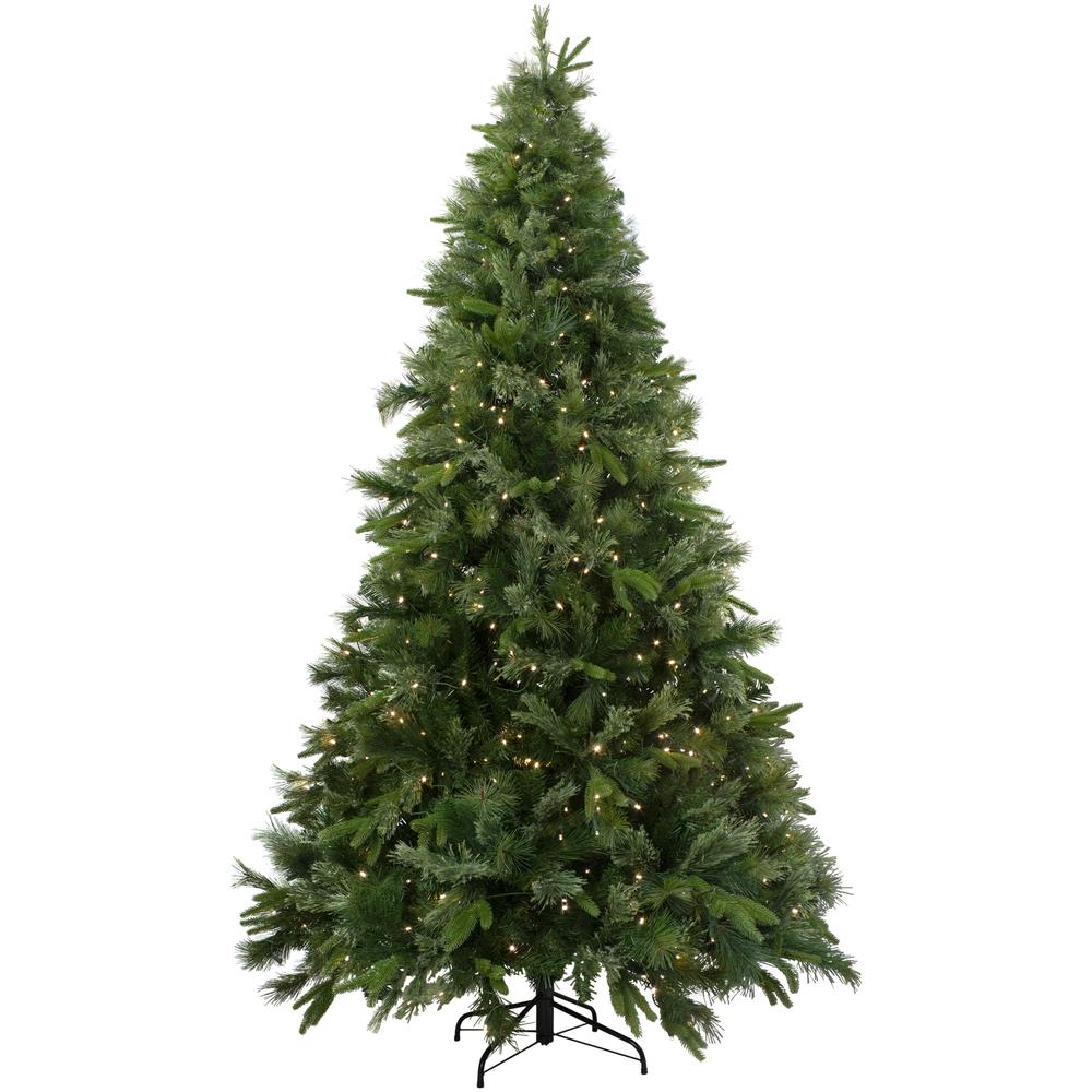 7.5' Pre-Lit Full Ashcroft Cashmere Pine Artificial Christmas Tree - Clear Dura-Lit Lights. Picture 1