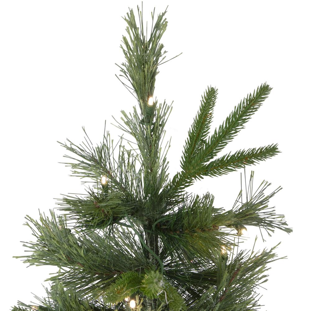 6.5' Pre-Lit Full Ashcroft Cashmere Pine Artificial Christmas Tree - Warm Clear LED Lights. Picture 3