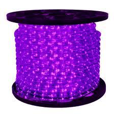 Purple Commercial Grade LED Outdoor Christmas Rope Lights on a Spool - 24 ft. Picture 3