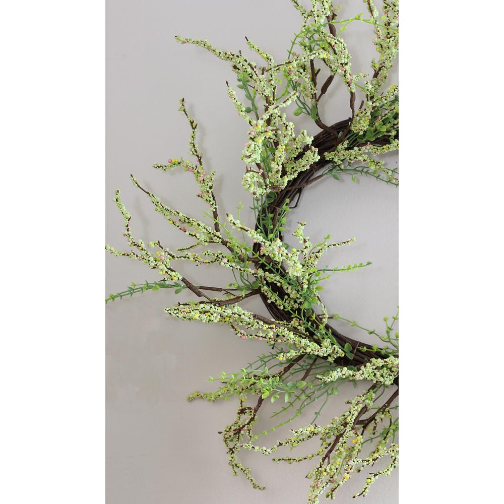 Berry Twig Artificial Wreath  Green and Brown 12-Inch. Picture 3
