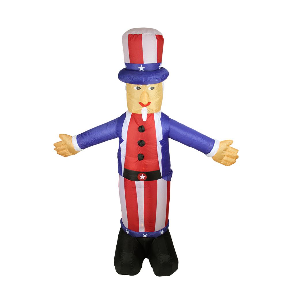 Inflatable White and Red Lighted Standing Uncle Sam Outdoor Decor  70-Inch. Picture 1