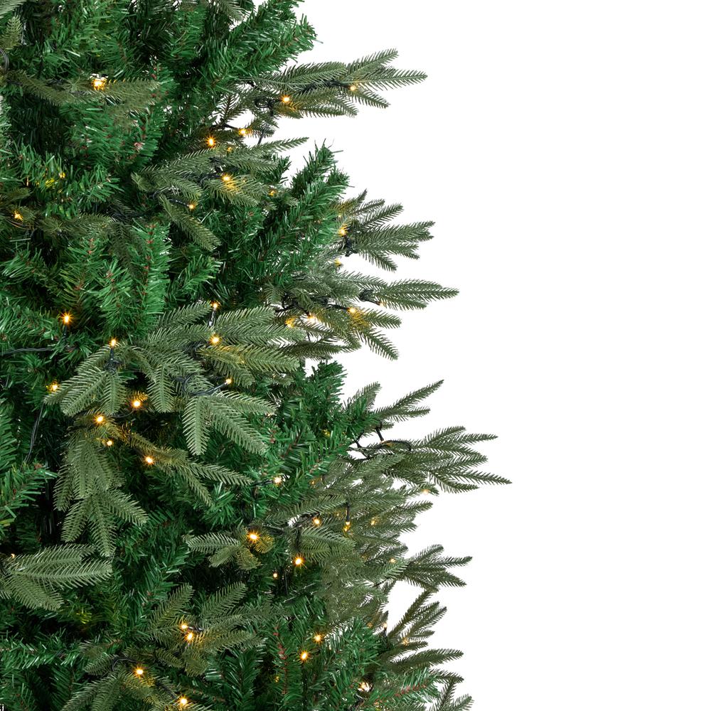 9' Pre-Lit Hudson Fir Artificial Christmas Tree  Warm White LED Lights. Picture 3