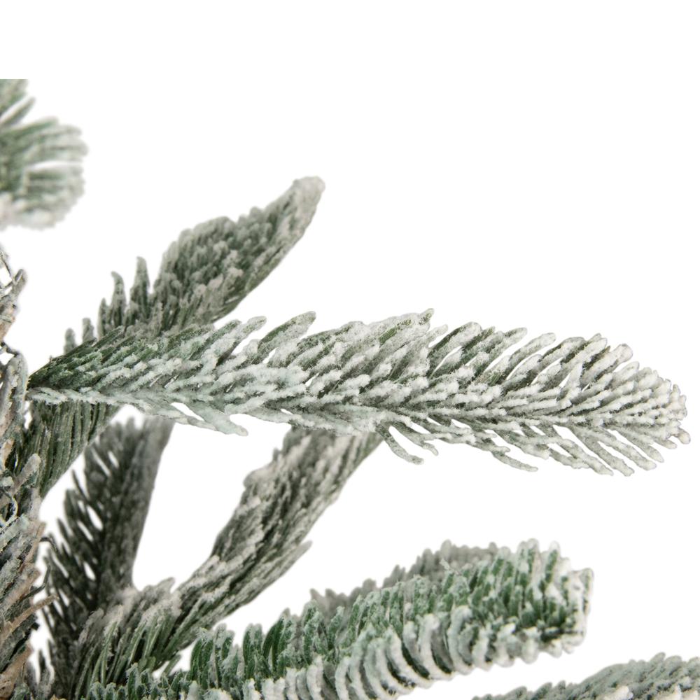 9' Slim Flocked Nordmann Fir Artificial Christmas Tree - Unlit. Picture 2