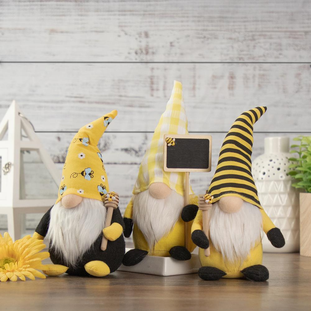 10" Yellow and Black Bumblebee Springtime Gnome. Picture 2