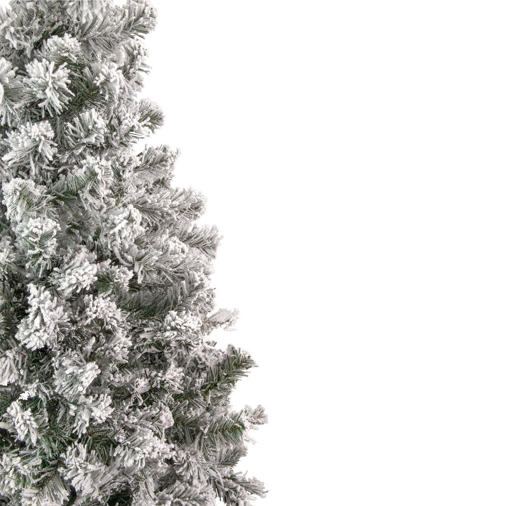 3' Heavily Flocked Madison Pine Medium Artificial Christmas Tree  Unlit. Picture 3