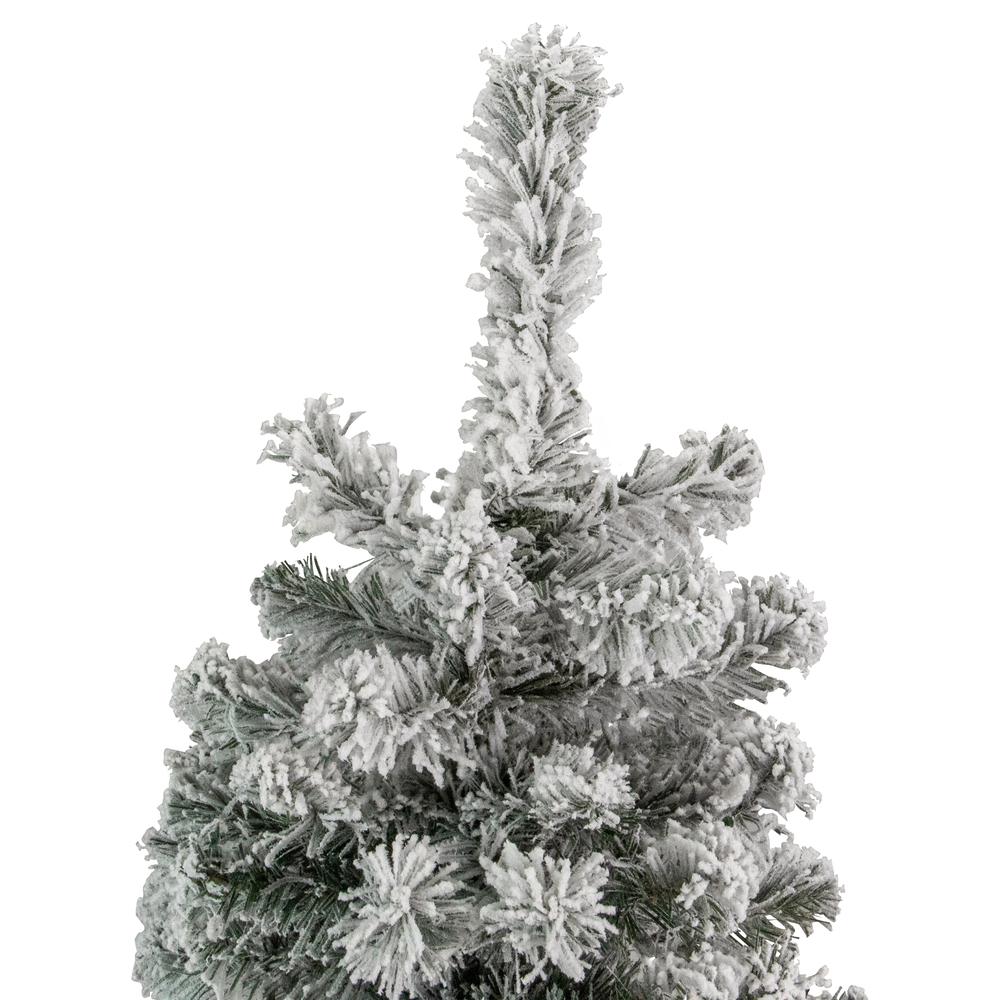 3' Heavily Flocked Madison Pine Medium Artificial Christmas Tree  Unlit. Picture 4