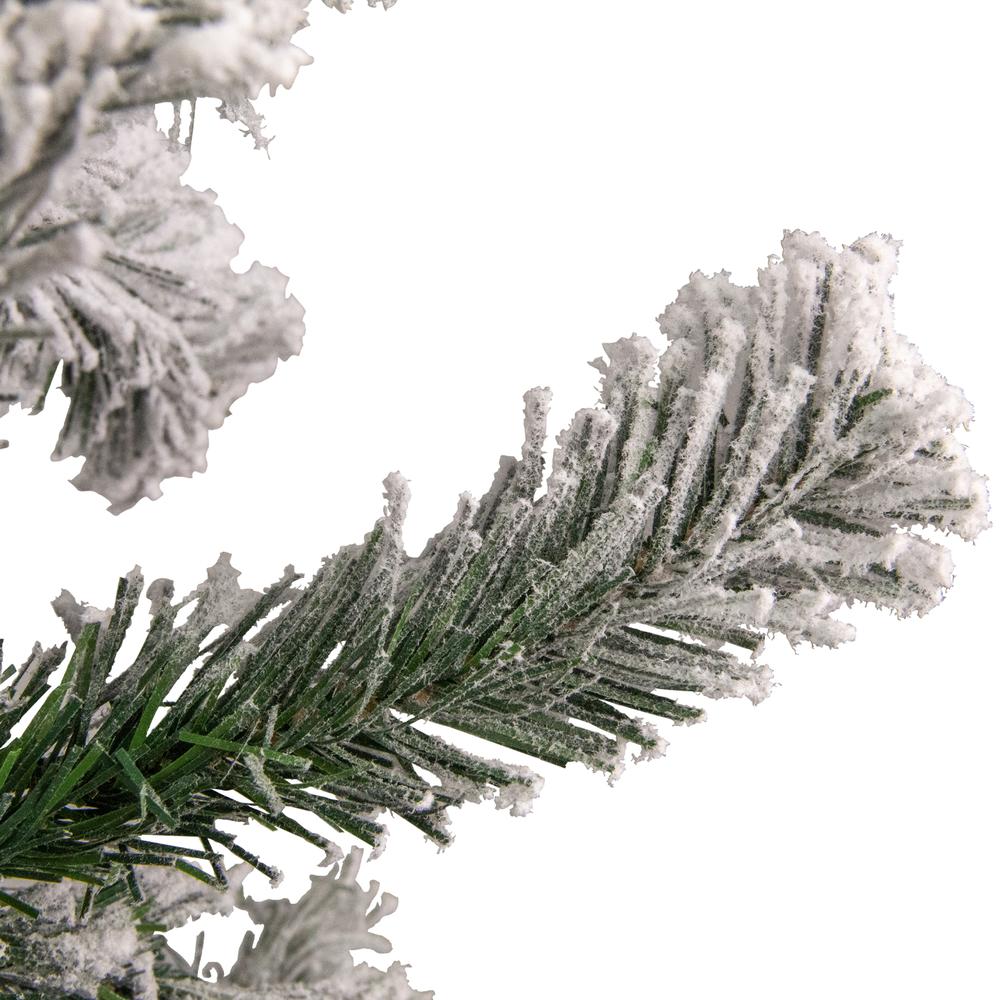 3' Heavily Flocked Madison Pine Medium Artificial Christmas Tree  Unlit. Picture 2