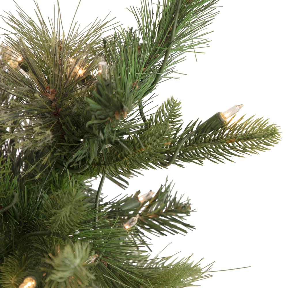9.5' Pre-Lit Full Kingston Cashmere Pine Artificial Christmas Tree  Clear Lights. Picture 2