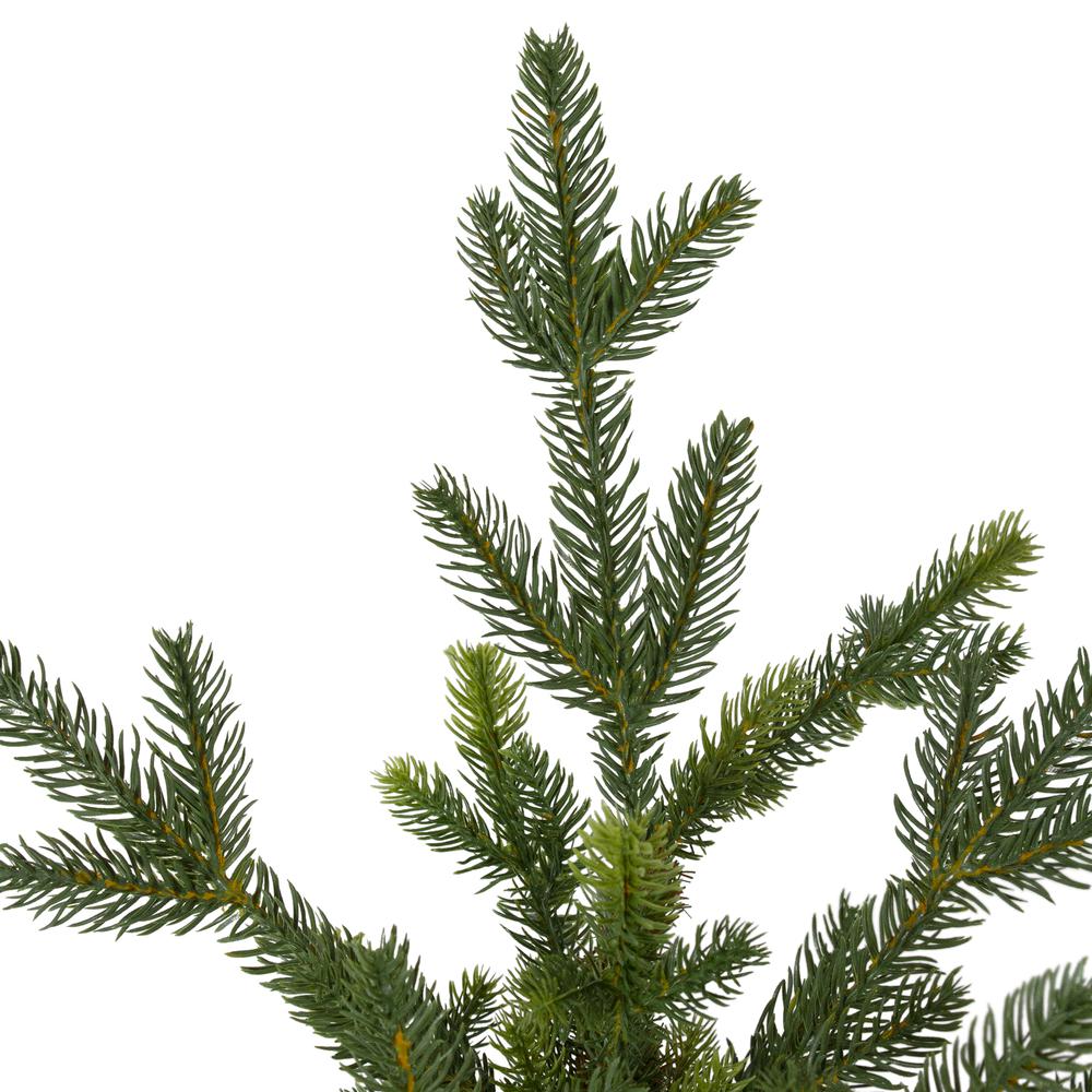6' Potted Noble Pine Slim Artificial Christmas Tree - Unlit. Picture 4