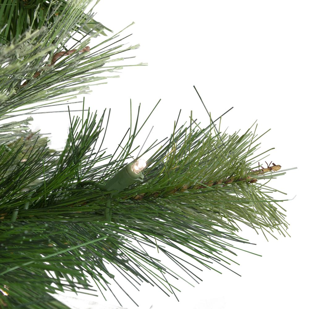 7.5' Pre-Lit Medium Ashcroft Cashmere Pine Artificial Christmas Tree - Warm White LED Lights. Picture 2