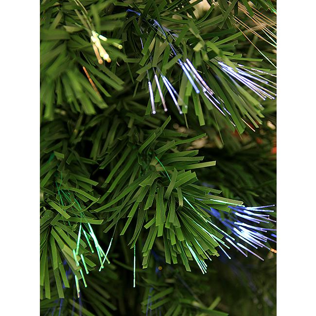 3' Pre-Lit Fiber Optic Artificial Christmas Tree with White Snowflakes - Multi-Color Lights. Picture 4