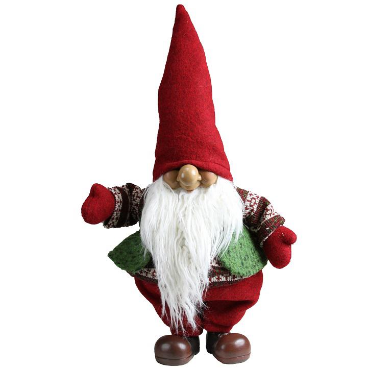 22" Red and White Gnome Christmas Tabletop Decoration. Picture 3