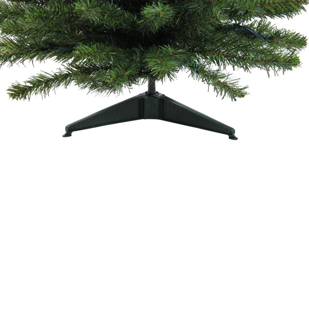 3' Pre-Lit Green Medium Canadian Pine Artificial Christmas Tree - Clear LED Lights. Picture 4