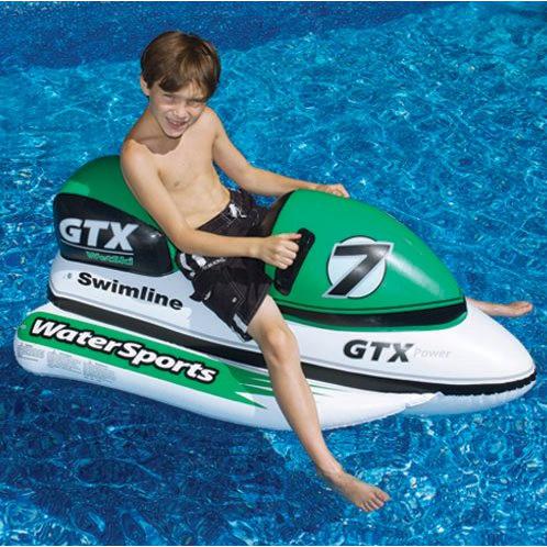 51" Inflatable Green GTX Power Water Bike Swimming Pool Ride on Float. Picture 4