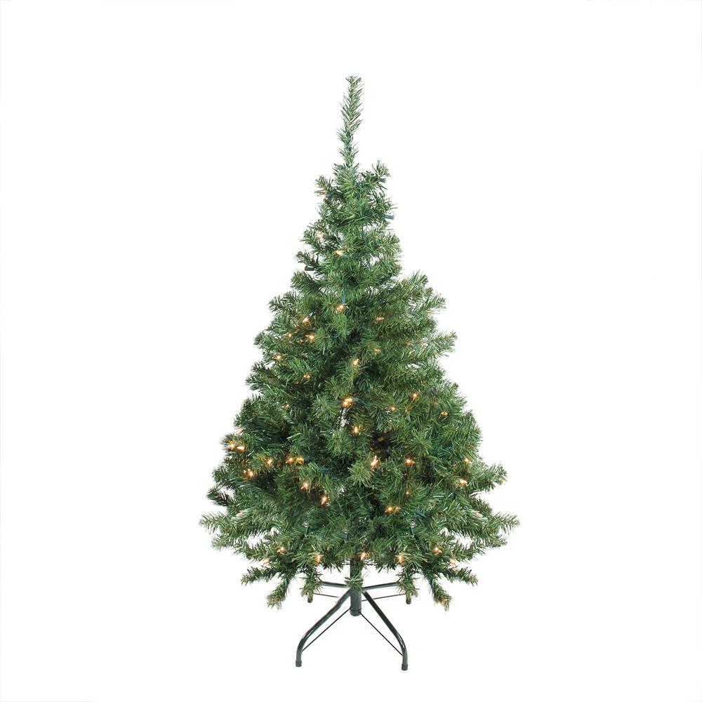 4' Pre-Lit Niagara Pine Medium Artificial Christmas Tree - Clear Lights. Picture 1