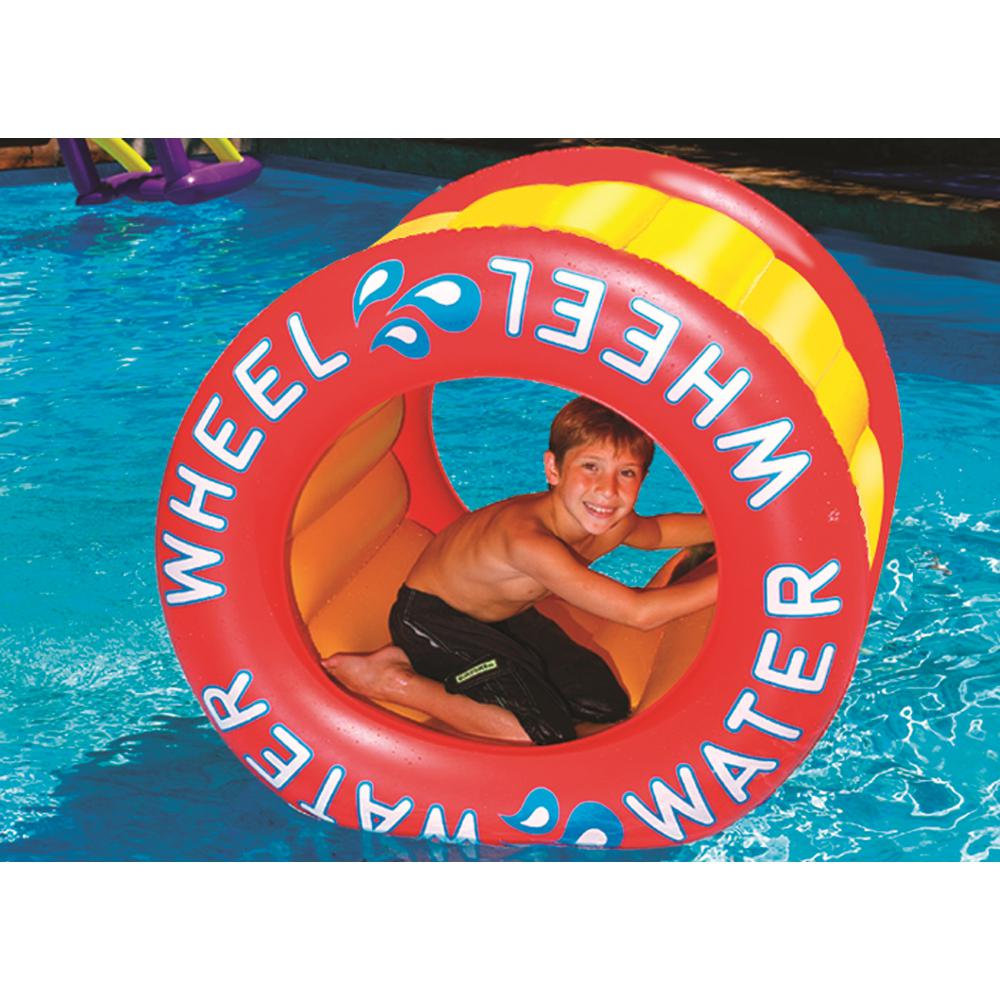 Inflatable Yellow Water Wheel Swimming Pool Float  14-Inch. Picture 2