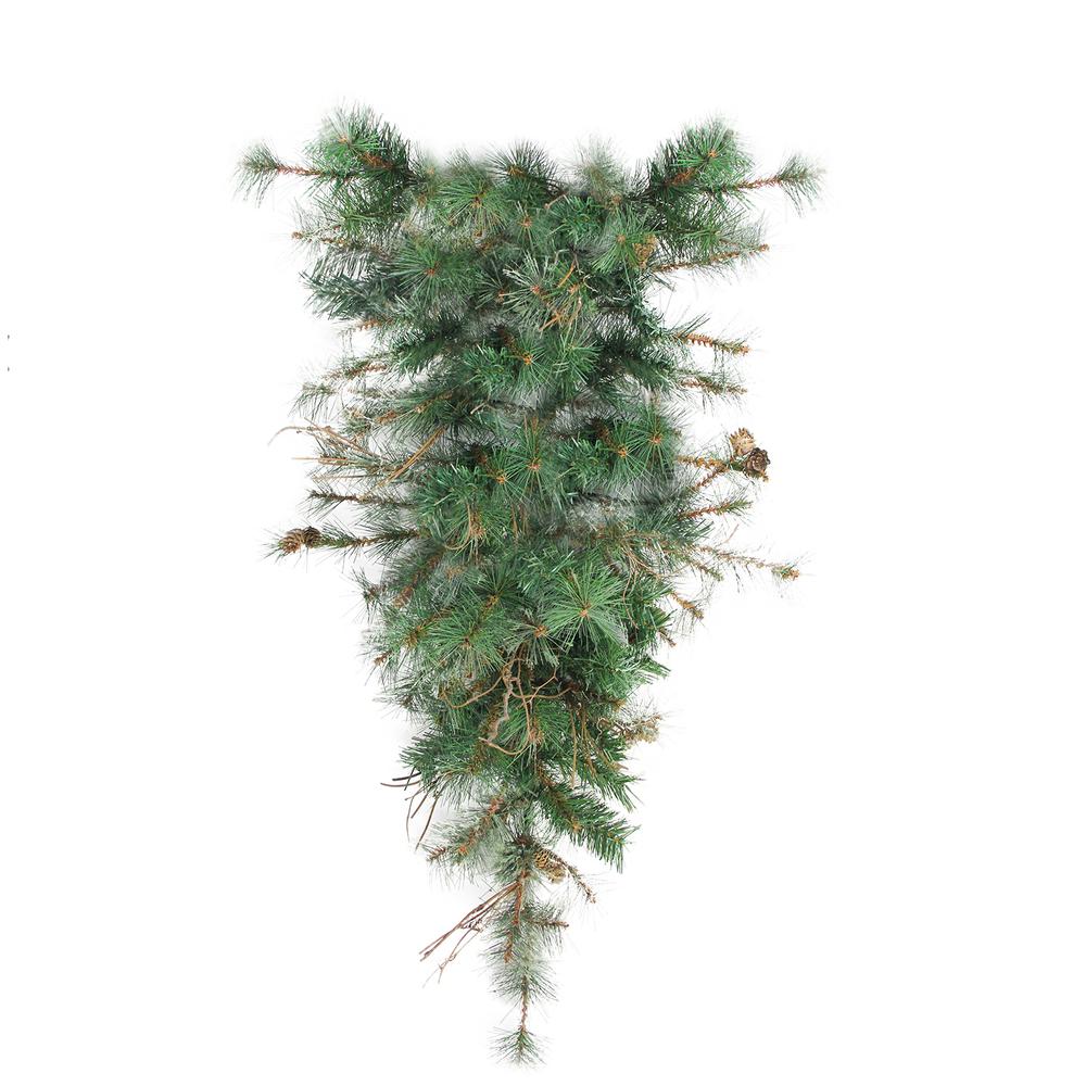 36" Green Country Mixed Pine Artificial Christmas Teardrop Swag - Unlit. Picture 1