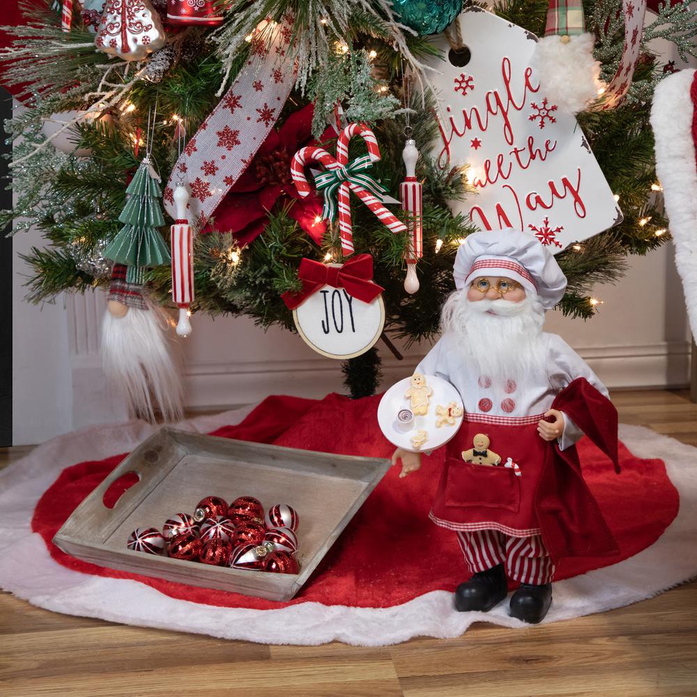 16" Chef Santa with Cookies and Napkin Christmas Figure. Picture 2