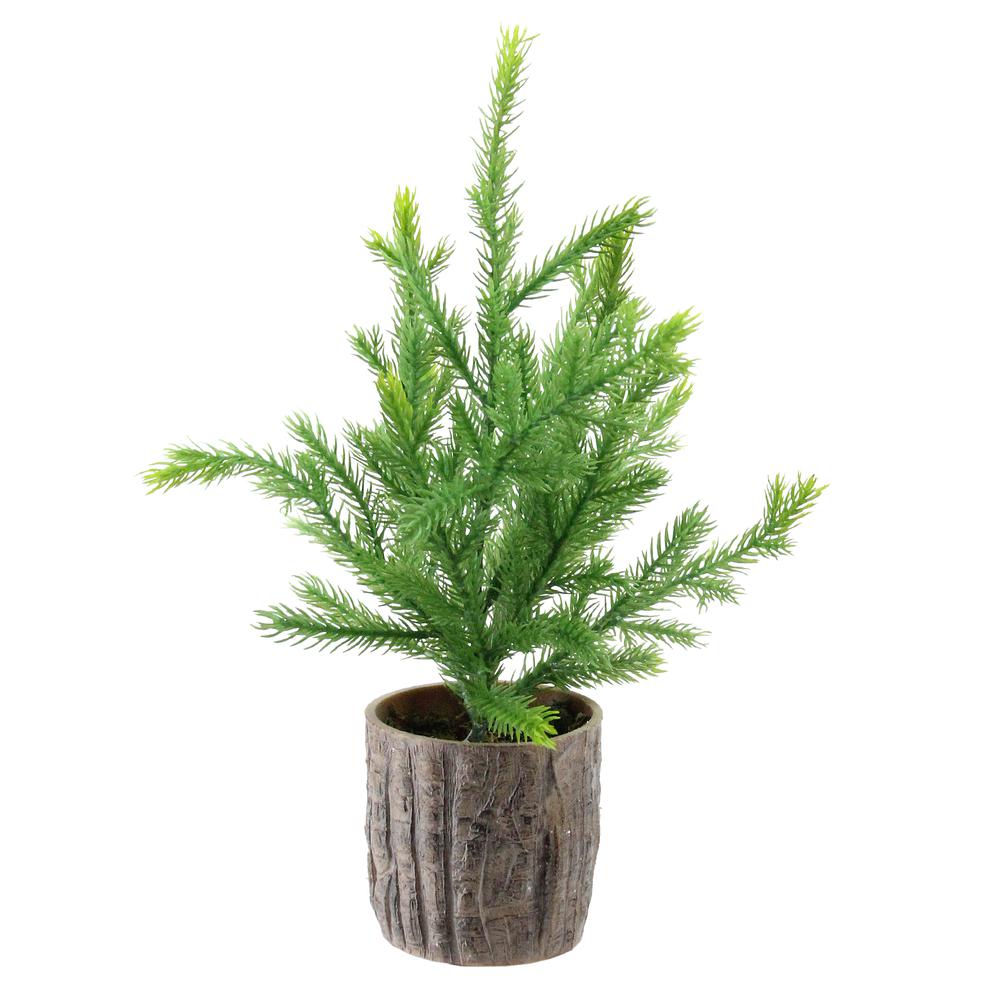 12" Potted Medium Artificial Pine Christmas Tree - Unlit. Picture 1