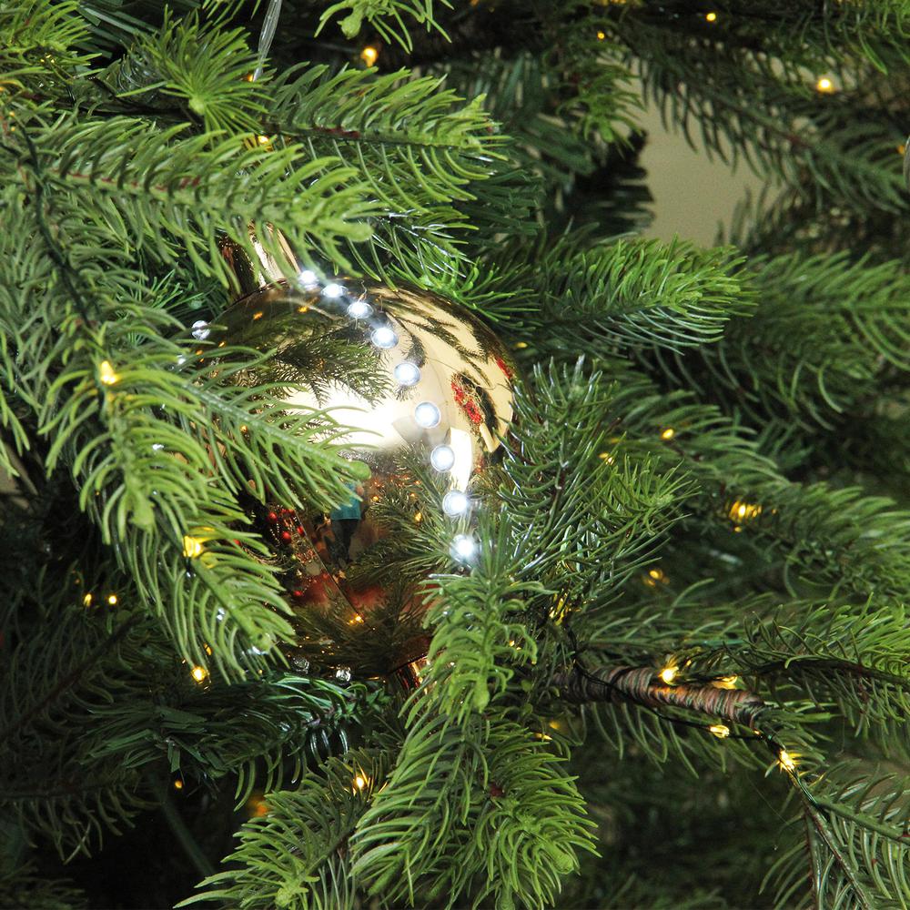 5" Copper Brown Battery Operated LED Lighted Cascading Sphere Christmas Ball Ornament. Picture 2