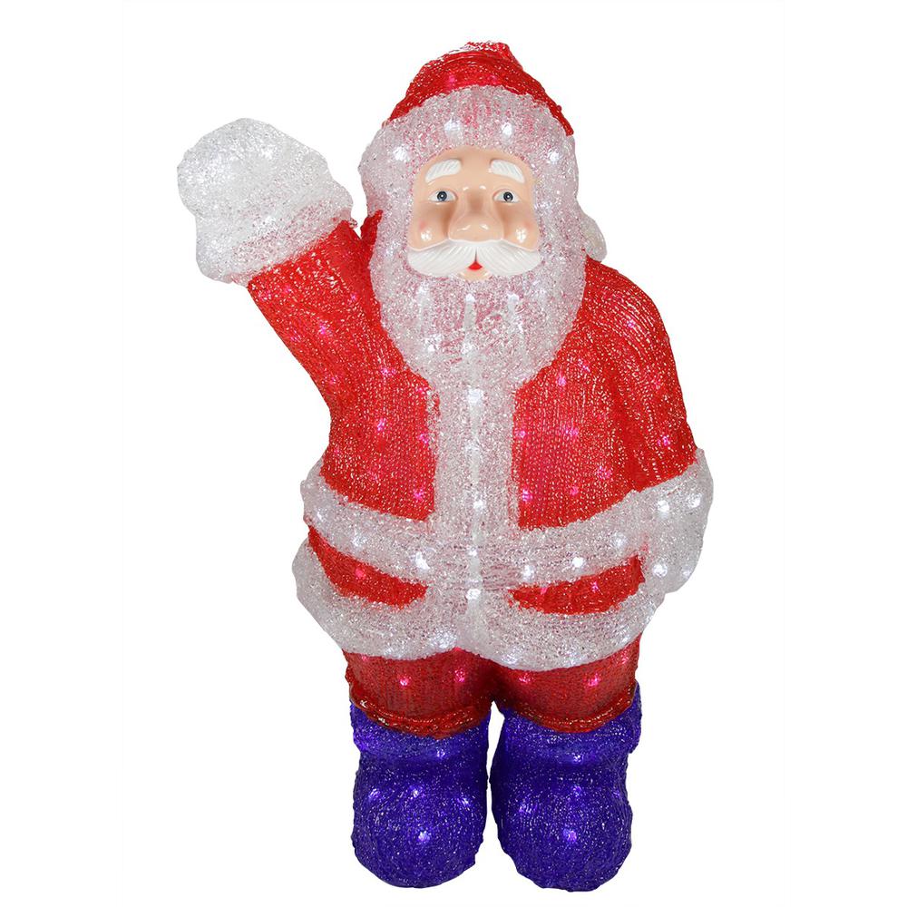 24" Lighted Commercial Grade Acrylic Santa Claus Christmas Display Decoration. Picture 1