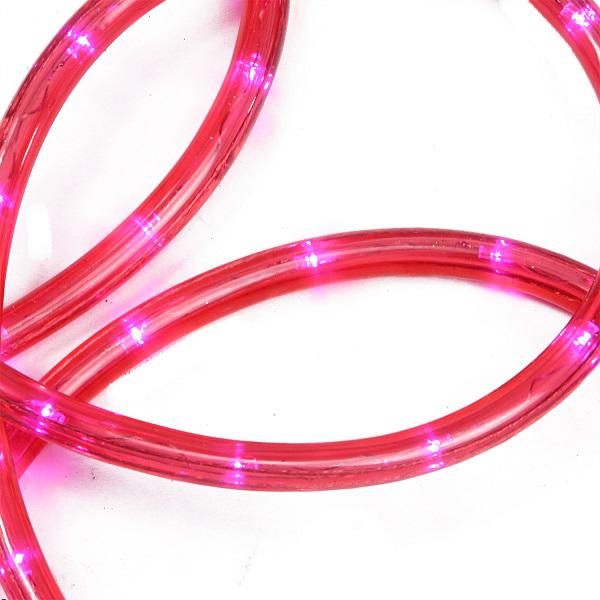 18' Pre-Lit Pink LED Outdoor Christmas Rope Lights. Picture 2