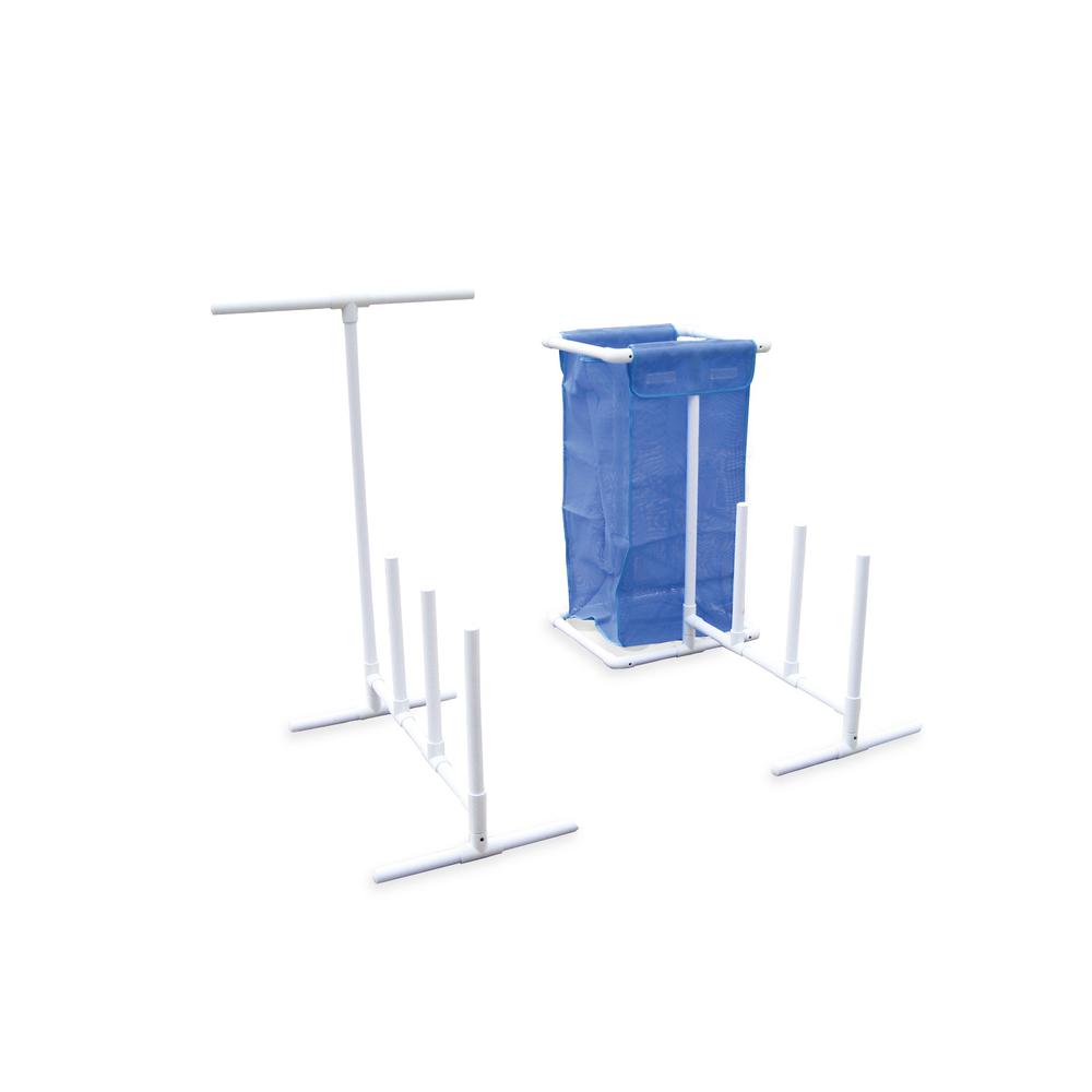 37-Inch HydroTools Blue And White Poolside Accessories Organizer. Picture 1