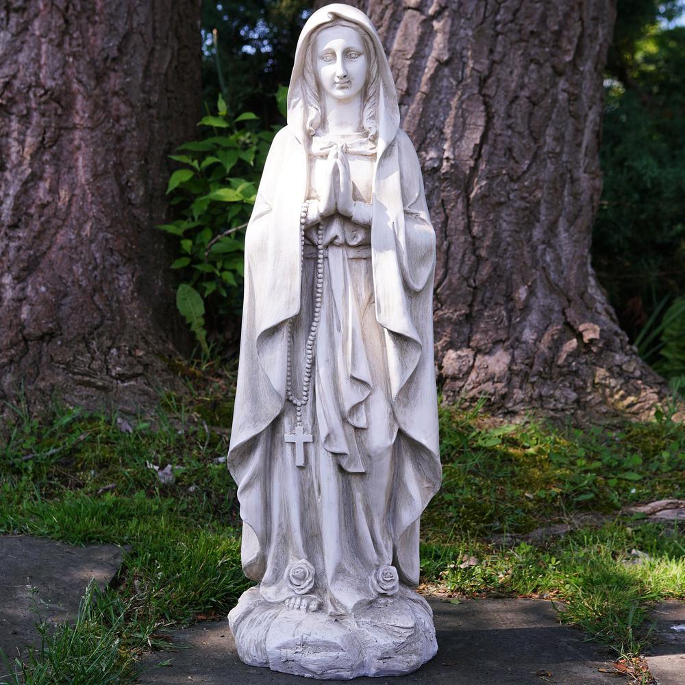 28" Religious Praying Virgin Mary Outdoor Garden Statue. Picture 2