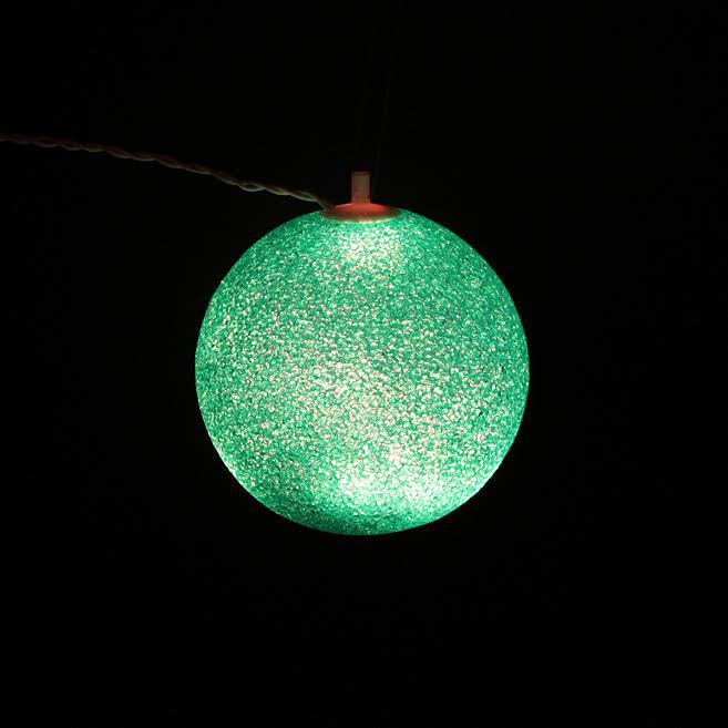 7" Green Lighted Twinkling Patio Christmas Hanging Decoration. Picture 2