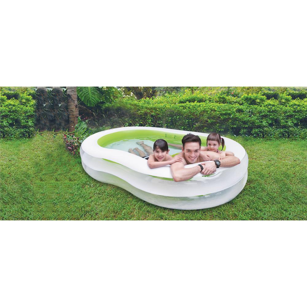 94.5" Green and White Inflatable Figure 8 Swimming Pool. Picture 3