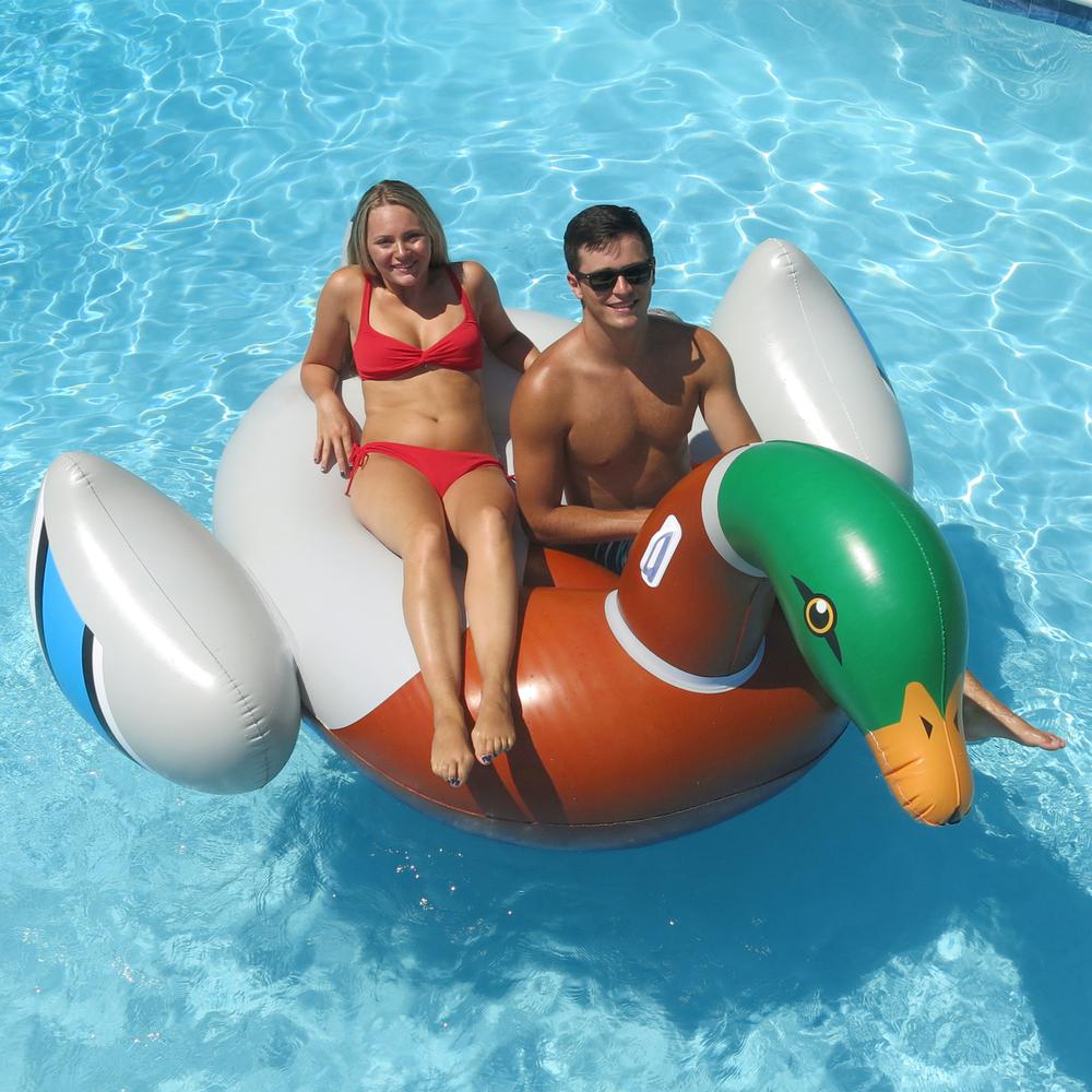 88" Inflatable Giant Mallard Decoy Duck Swimming Pool Float. Picture 4