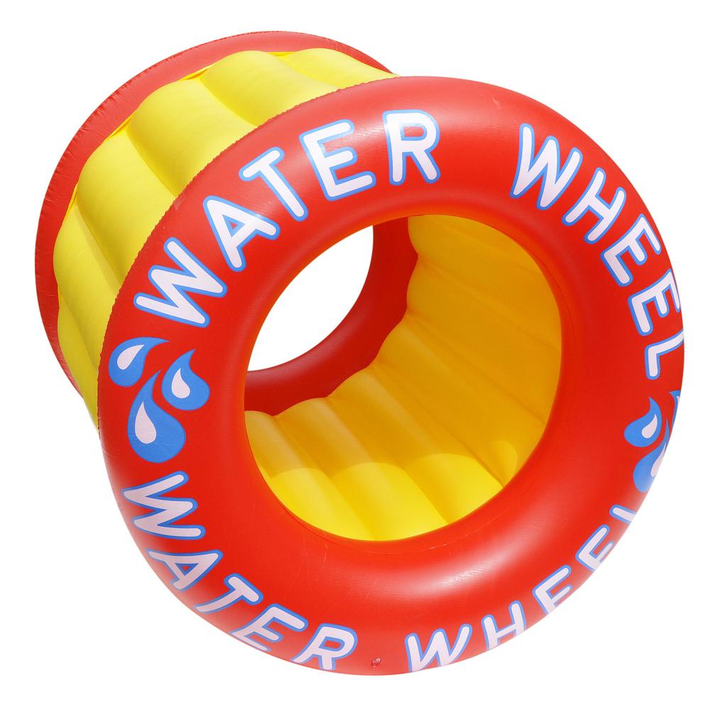 Inflatable Yellow Water Wheel Swimming Pool Float  14-Inch. Picture 1
