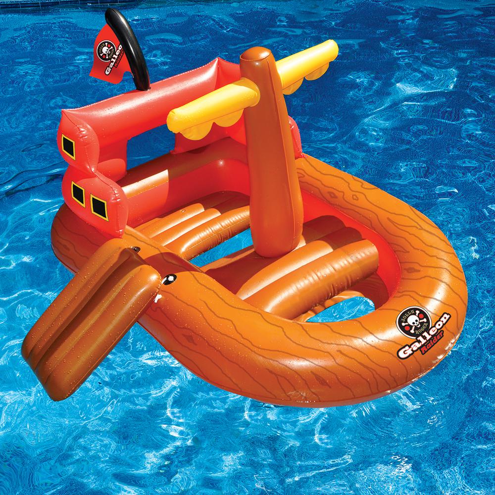64" Galleon Raider Inflatable Swimming Pool Pirate Ship Floating Boat Toy. Picture 3